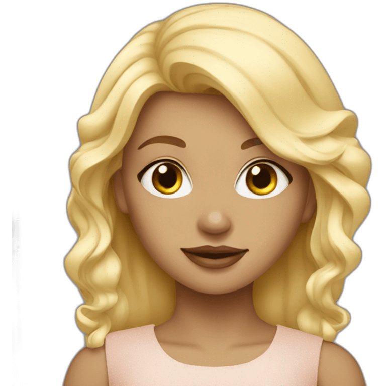 rich blond girl emoji