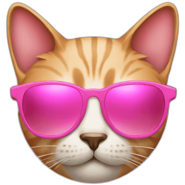 Cat with pink sunglasses emoji