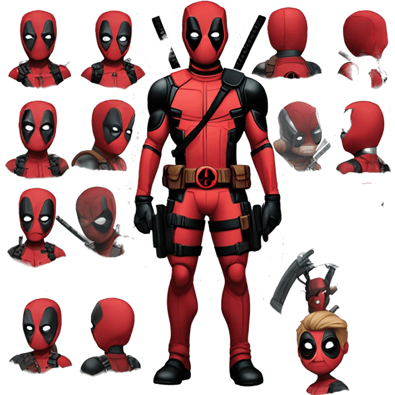 Deadpool qui fait semblant d'être mort emoji