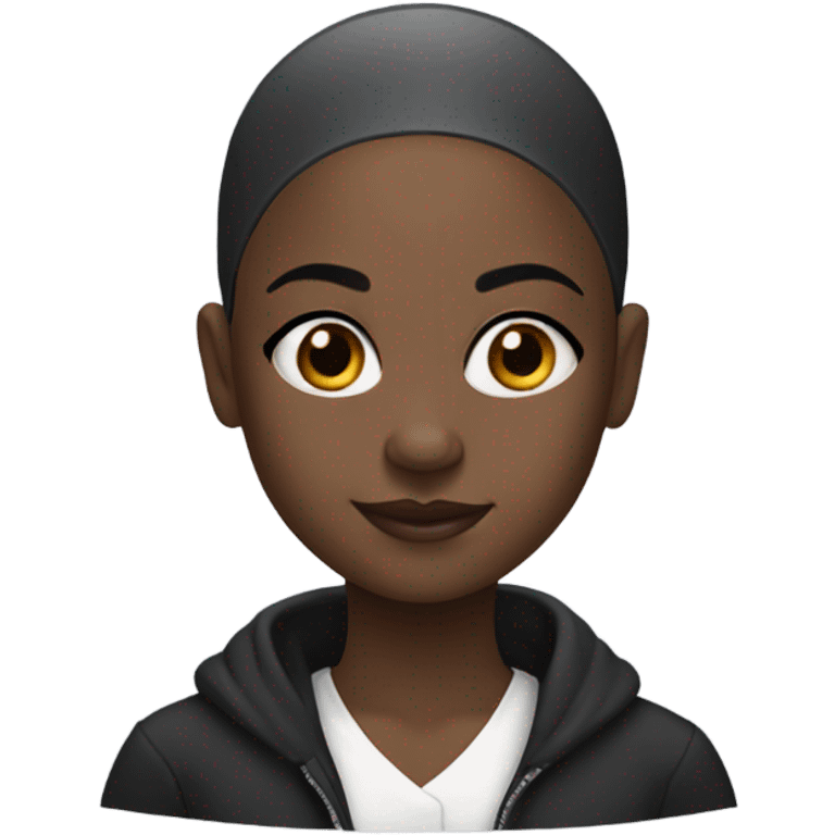 À black bald girl emoji