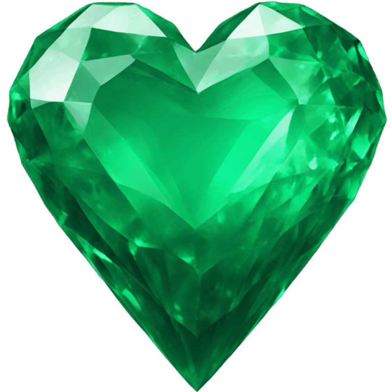 Emerald green crystal heart emoji