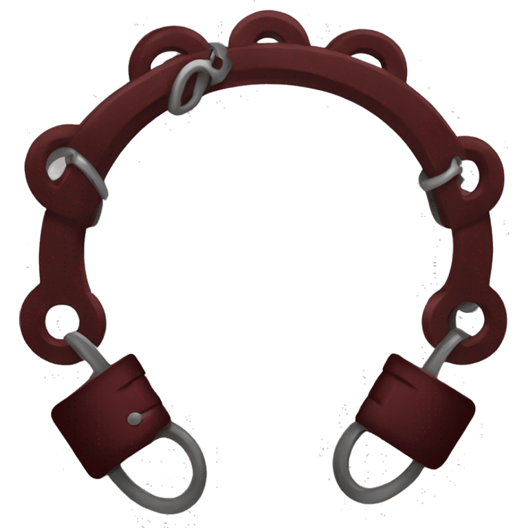 Dark red handcuffs emoji