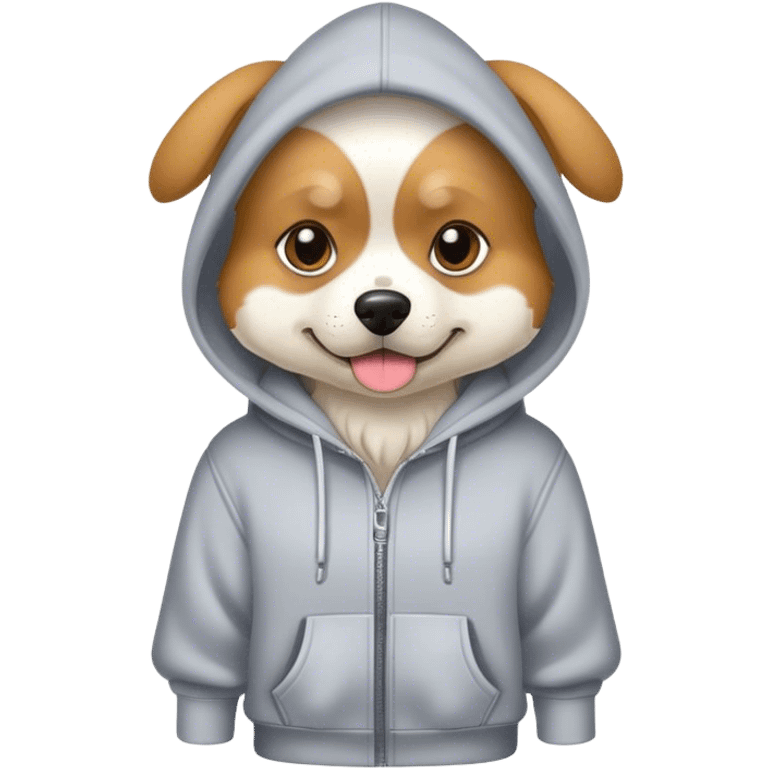 Dog wearing hoodie  emoji