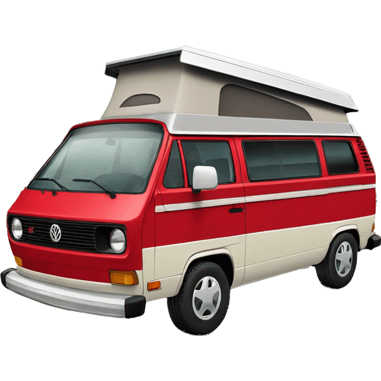 VW Westfalia Vanagon Red Pop Top emoji