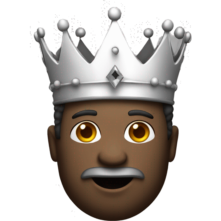 a black and white king emoji with a crown emoji