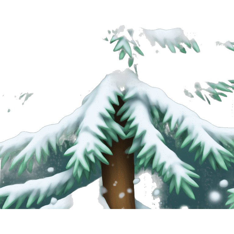 snowy pinetree emoji