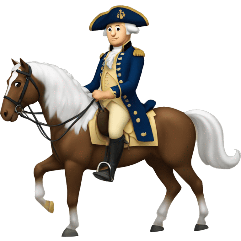 george washington on a horse in a emoji animation emoji