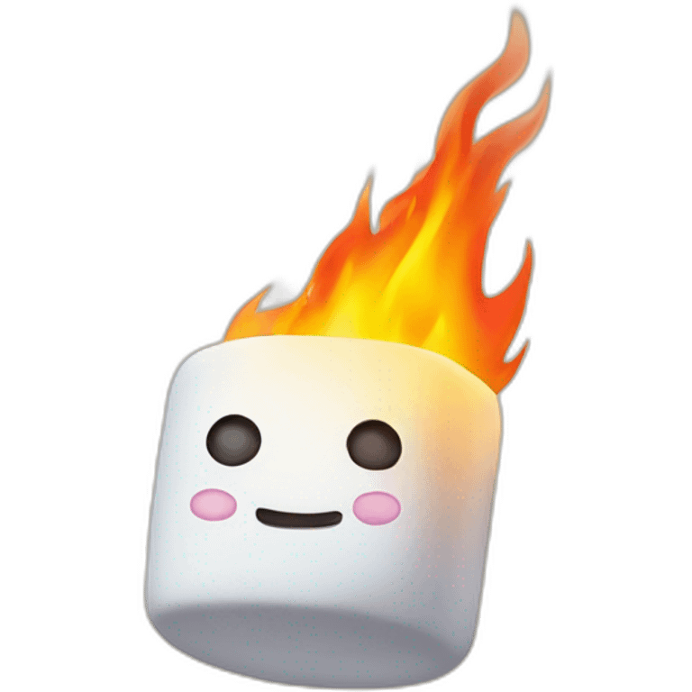 marshmallow on fire emoji