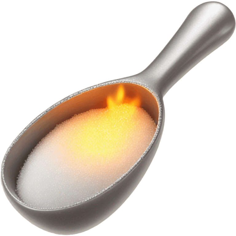 Spoon of sugar over a lighter  emoji