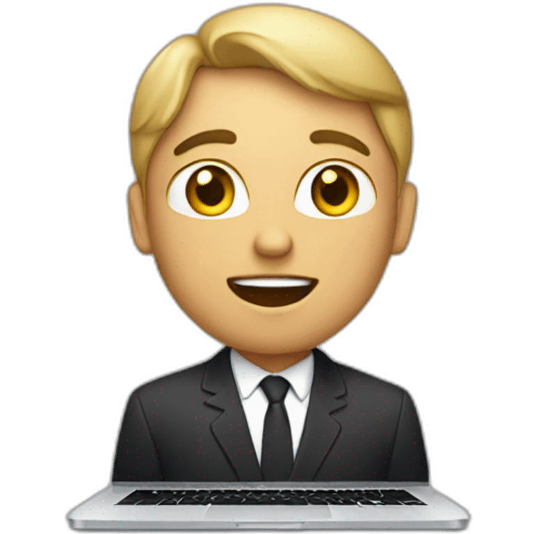 Me work on MacBook emoji