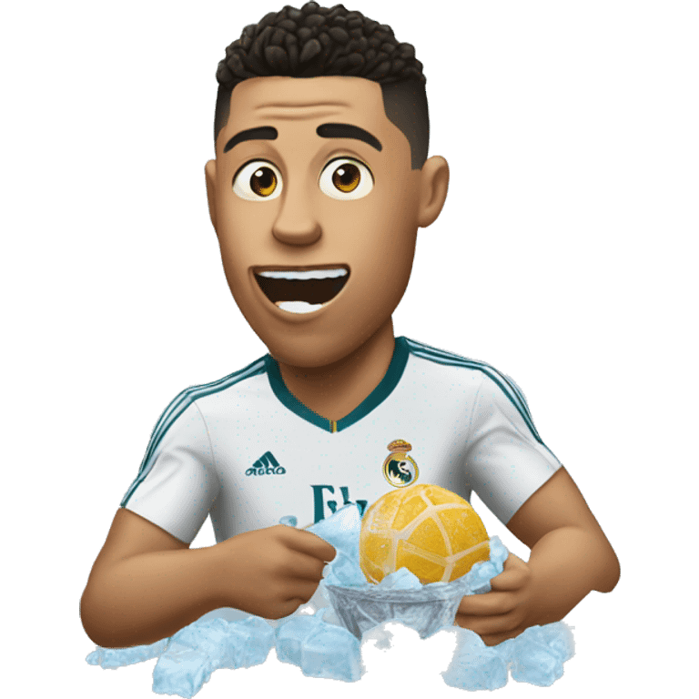 Ronaldo eating ice emoji