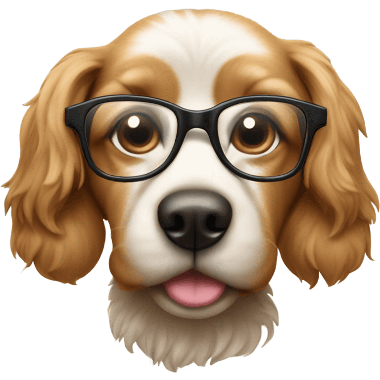 dog wear glasses emoji