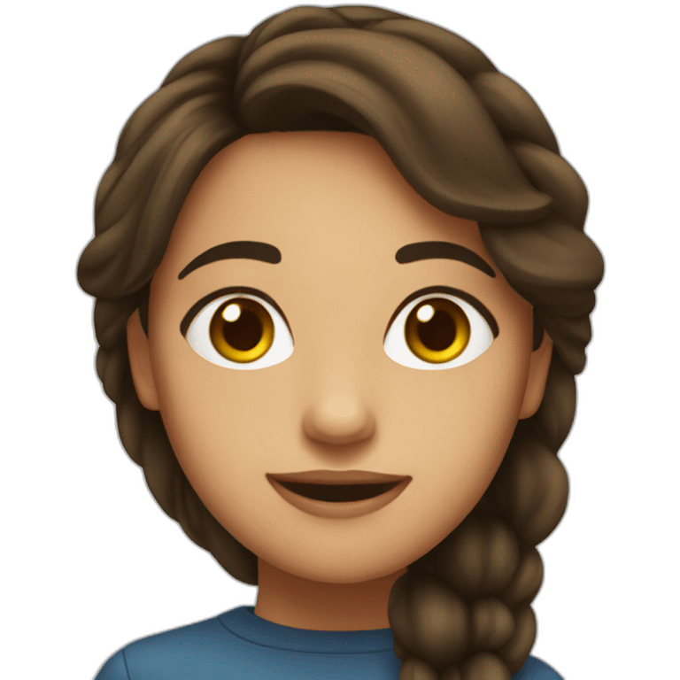 Fille brune emoji