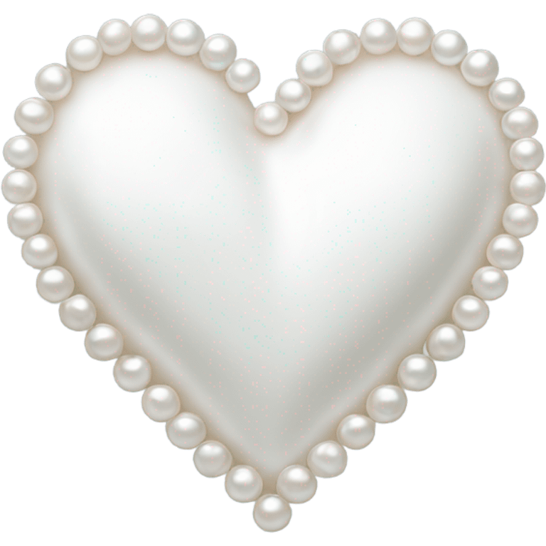 white pearls outlining heart emoji