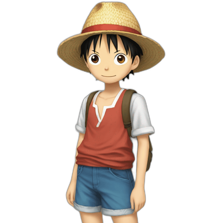 Luffy avec une fille emoji