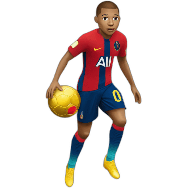 Mbappe avec Ballon d or emoji