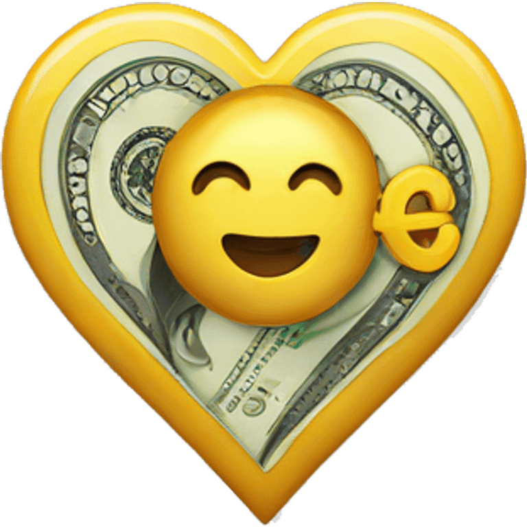 Money heart  emoji