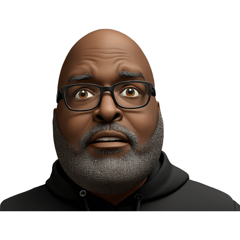 bald man with glasses emoji