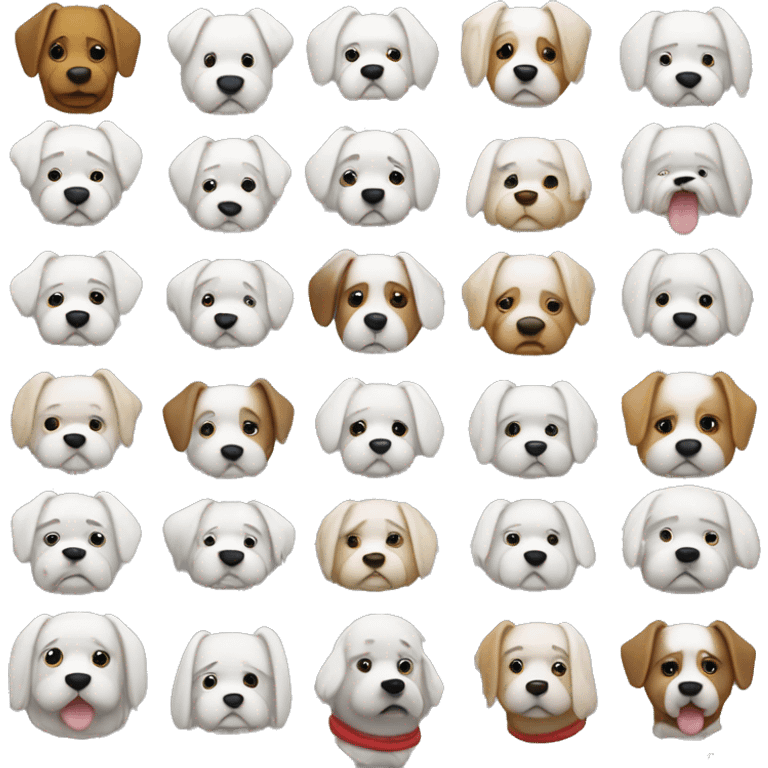 Multi-Pooh dog White ￼￼ emoji