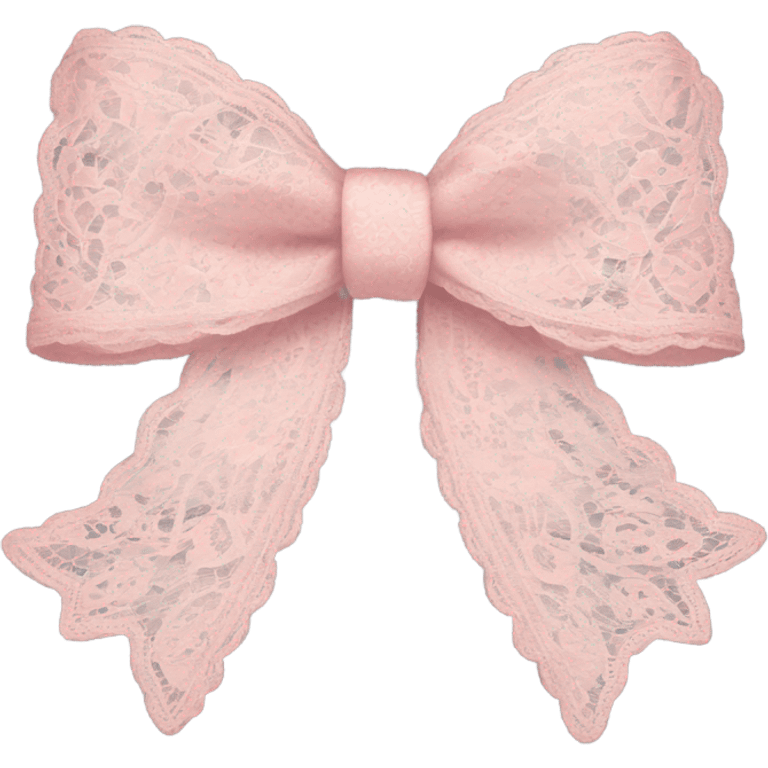 light pink lace bow emoji