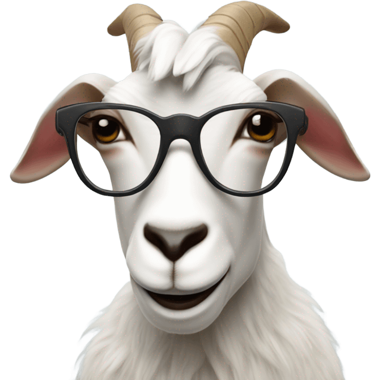 Goat with glasses emoji