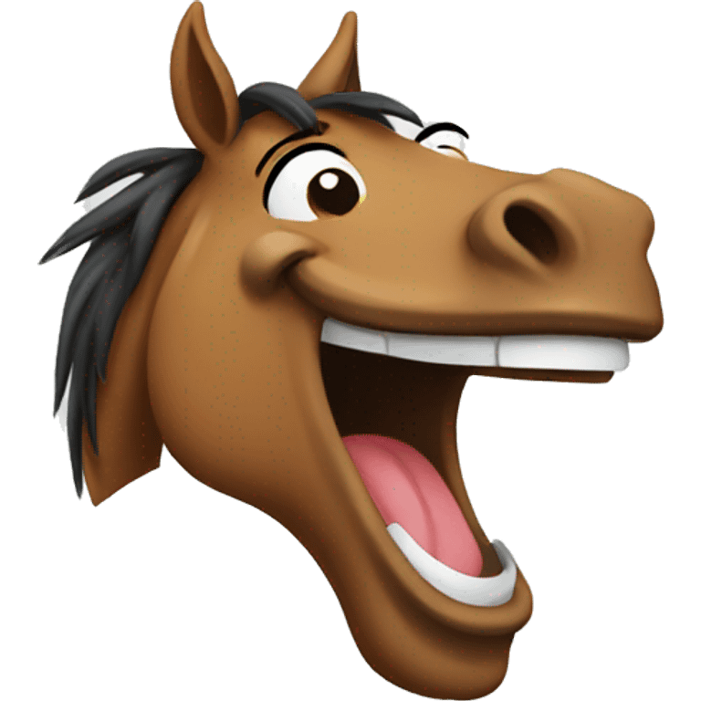 Horse laughing emoji