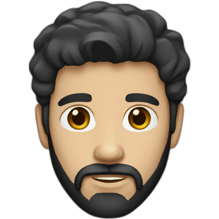 Man-bearded-black-thin-hair emoji