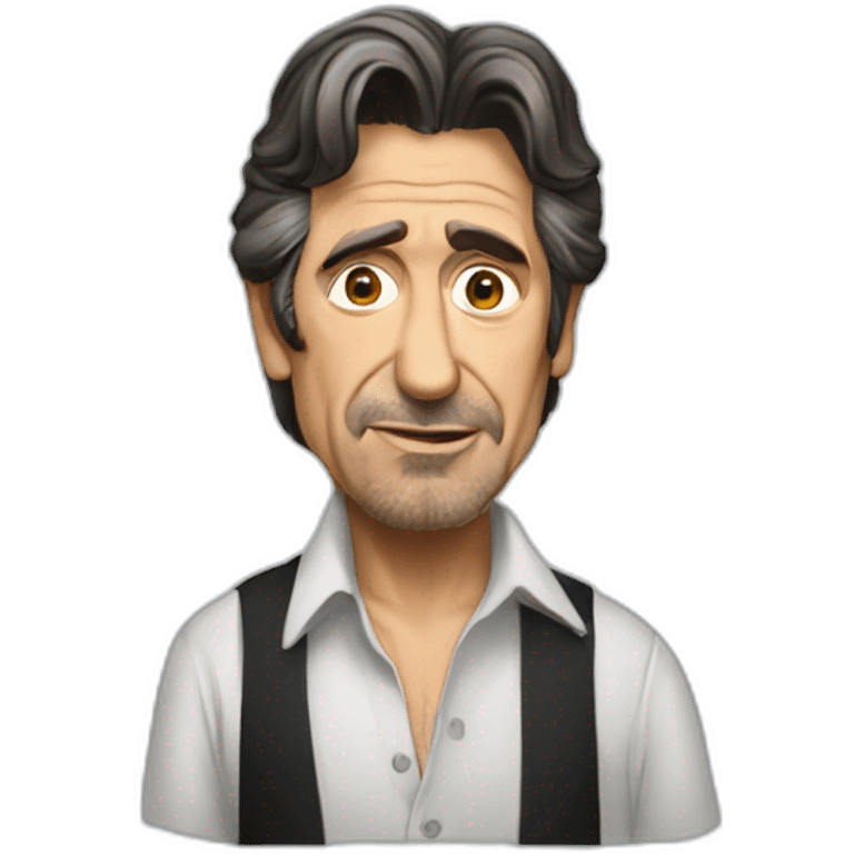 al pacino cartoon wearing shirt emoji