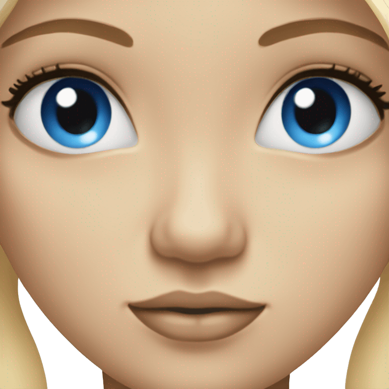 blonde blue eyed girl with long eyelashes emoji