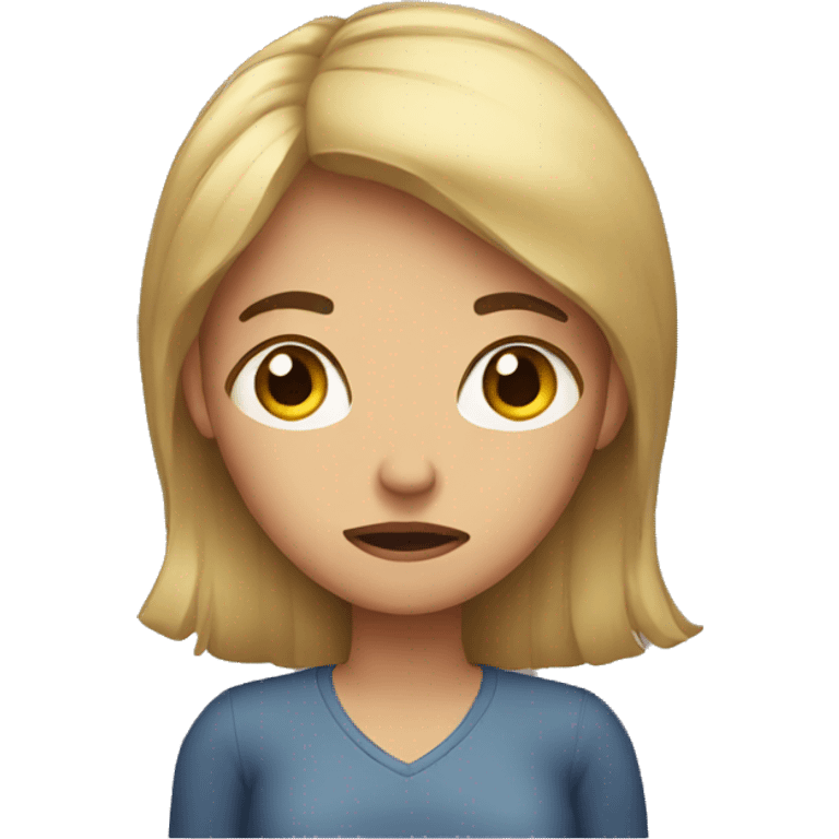 woman worry emoji