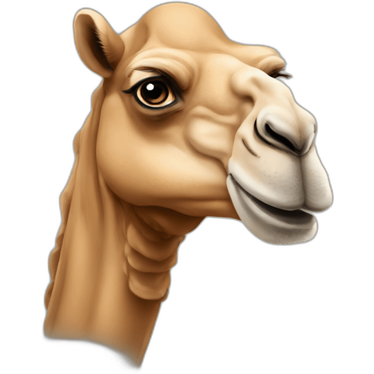 Cartoon camel head emoji