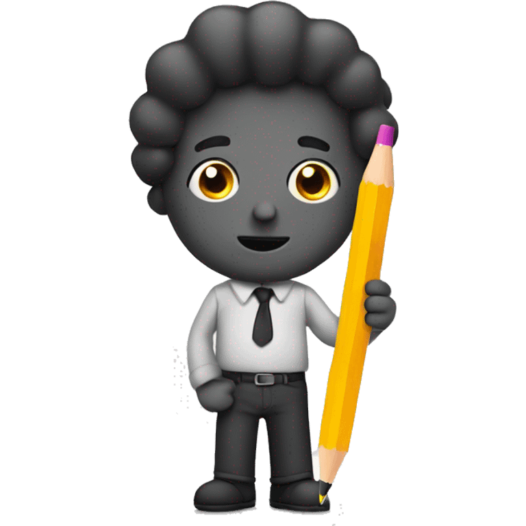 Doodle Bob holding a pencil emoji