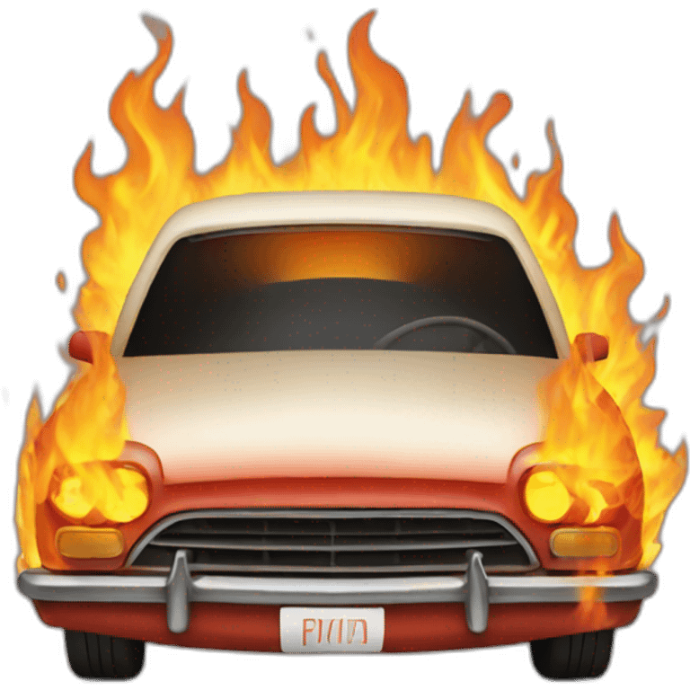 car on fire emoji