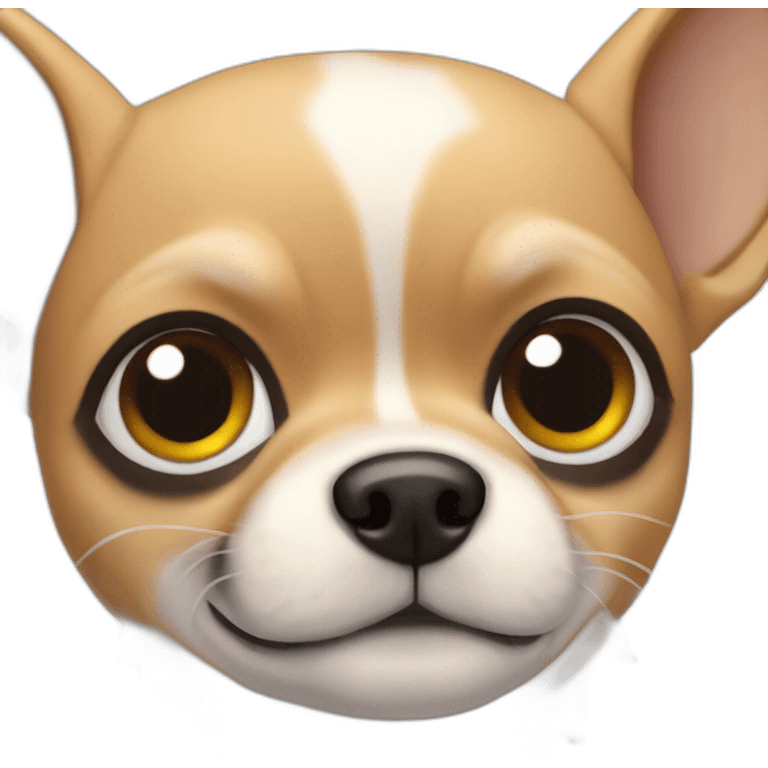 chihuahua negro ladrando emoji