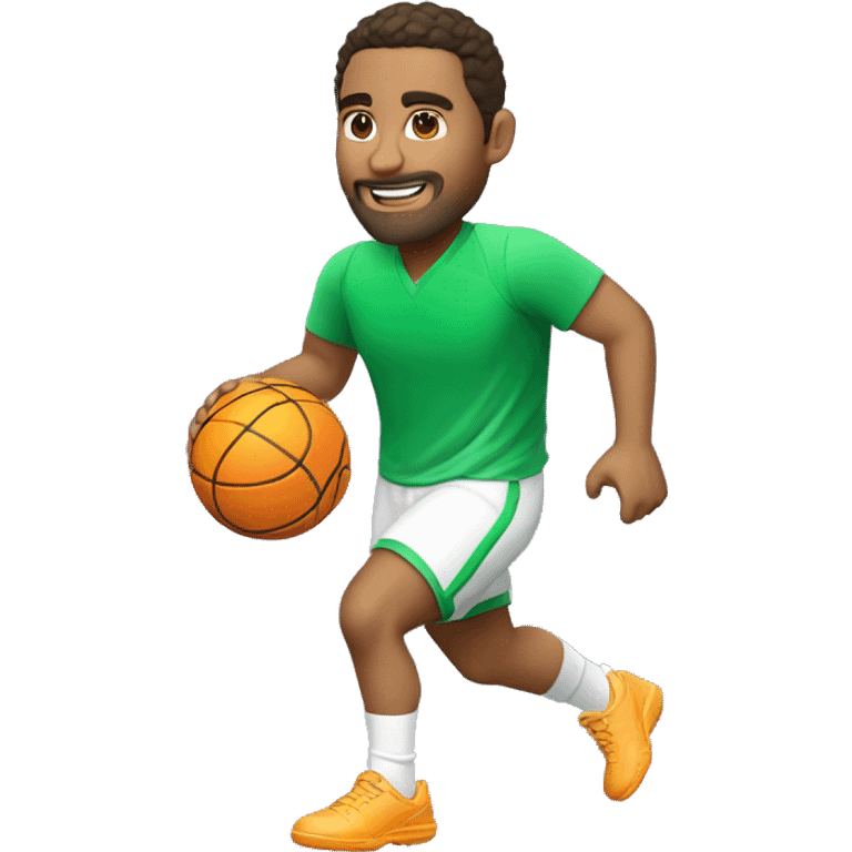 Jogador de tênis grisalho gordinho batendo na bola emoji