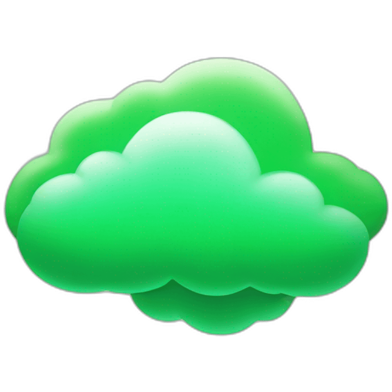 Green CLOUD emoji