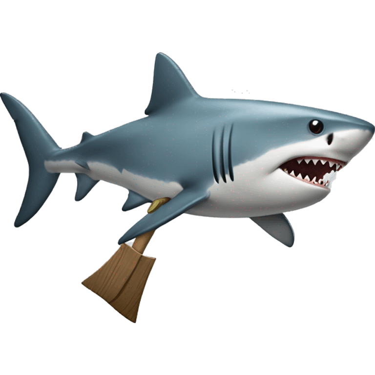 shark with pickaxe emoji