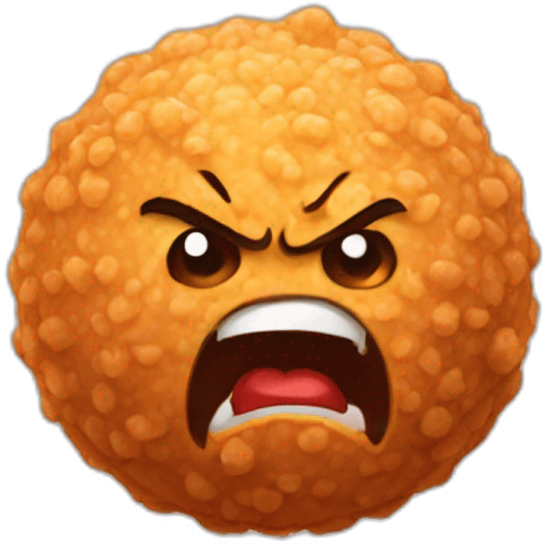 Laddu with anger  emoji