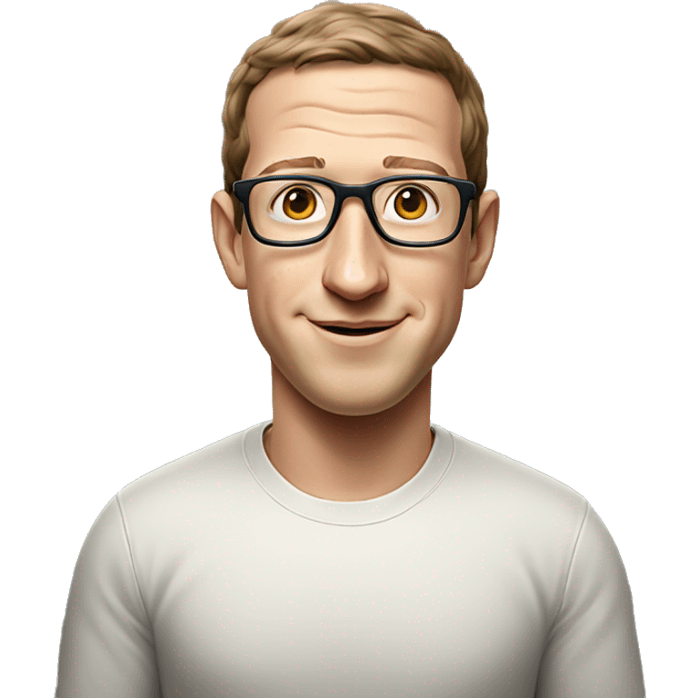 mark zuckerberg in glasses runs full body emoji