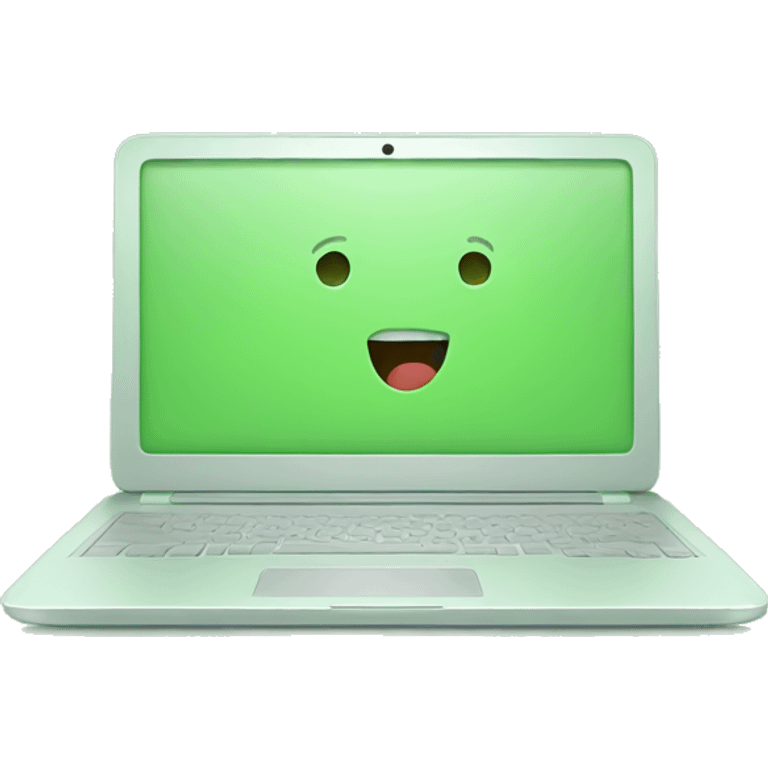 Soft green laptop emoji