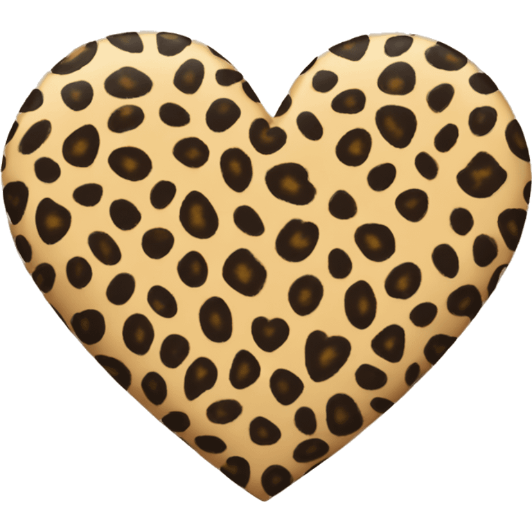 cheetah print heart emoji