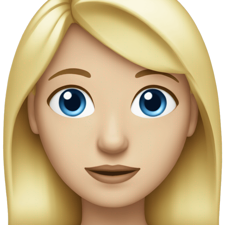 Blonde woman, blue eyes, shopping  emoji