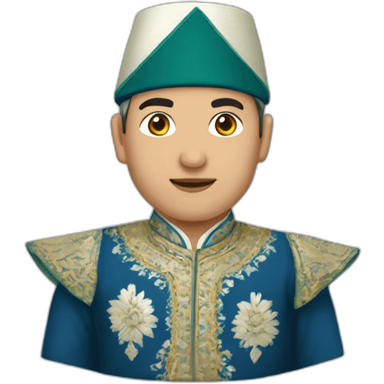 Uzbek in his national dress emoji