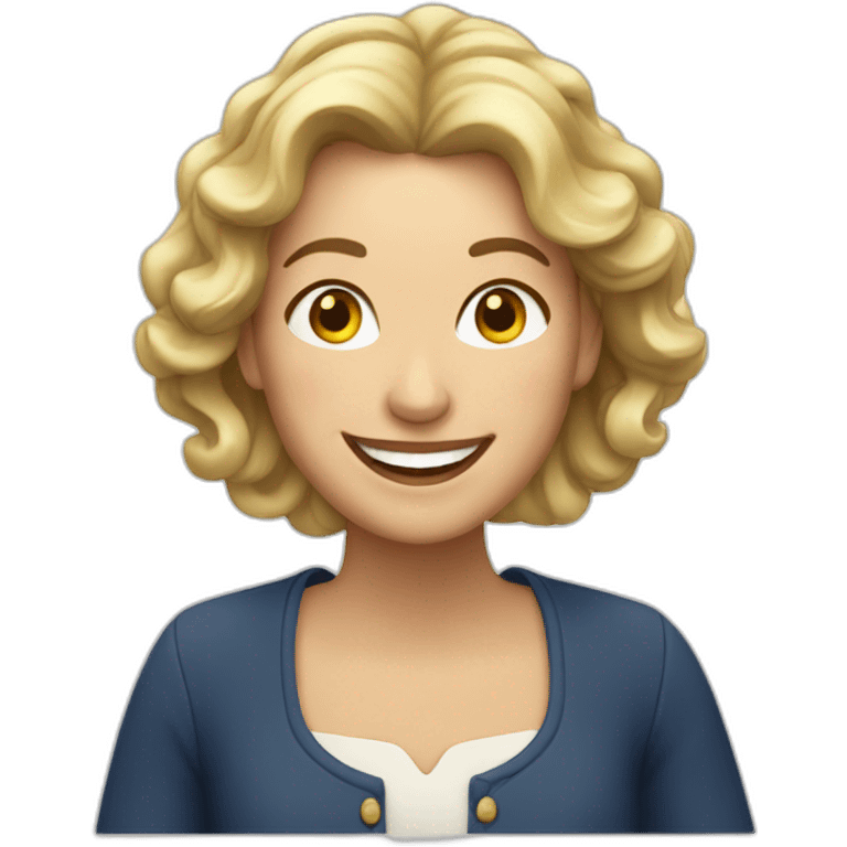 A very happy french woman emoji