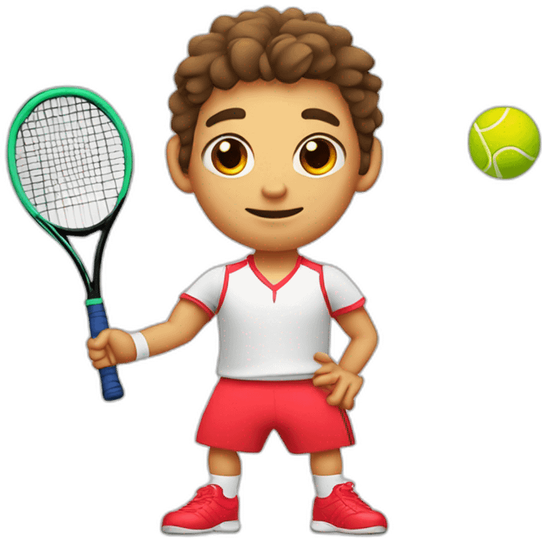 Kawaii Spanish bull tennis player emoji