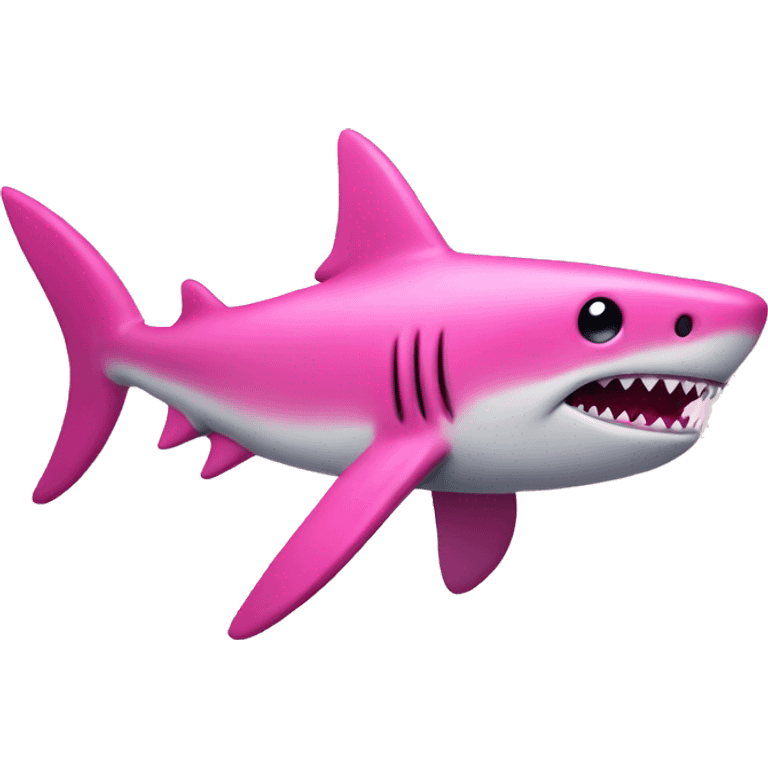 Pink shark emoji