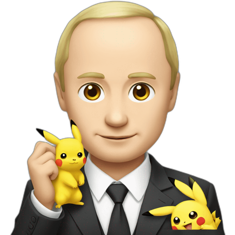 Putin holding pikachu emoji