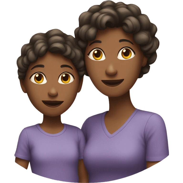 Mom and daughter emoji