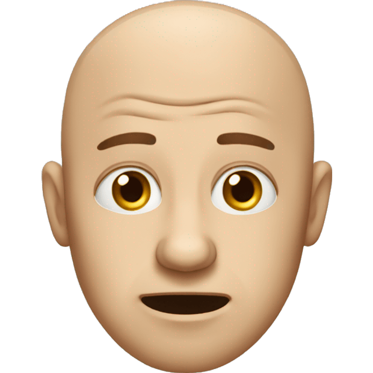 a man that’s bald and has a big nose crying  emoji