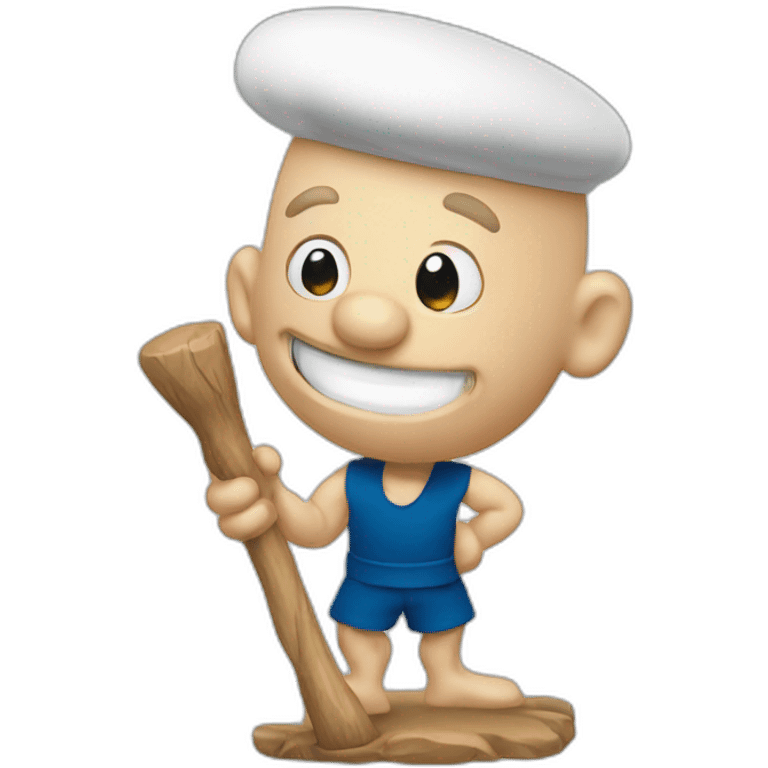 Popeye with stick emoji